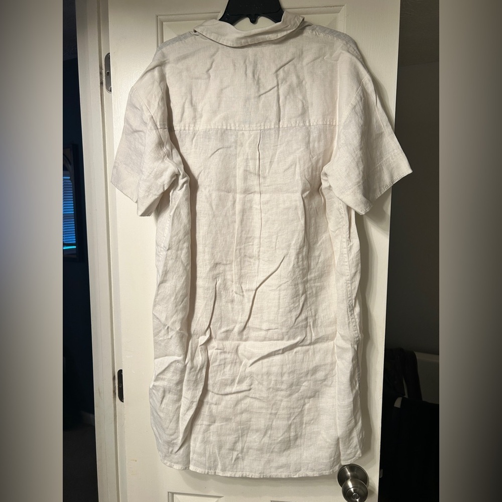 J Crew NWT Utility Shirt Dress in Linen Short Sleeve Size Small in Color
Natural - Picture 6 of 10